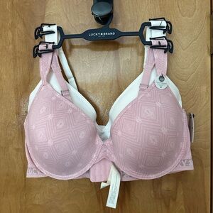 40D Lucky Brand 2 pack full figure padded smooth underwire bras